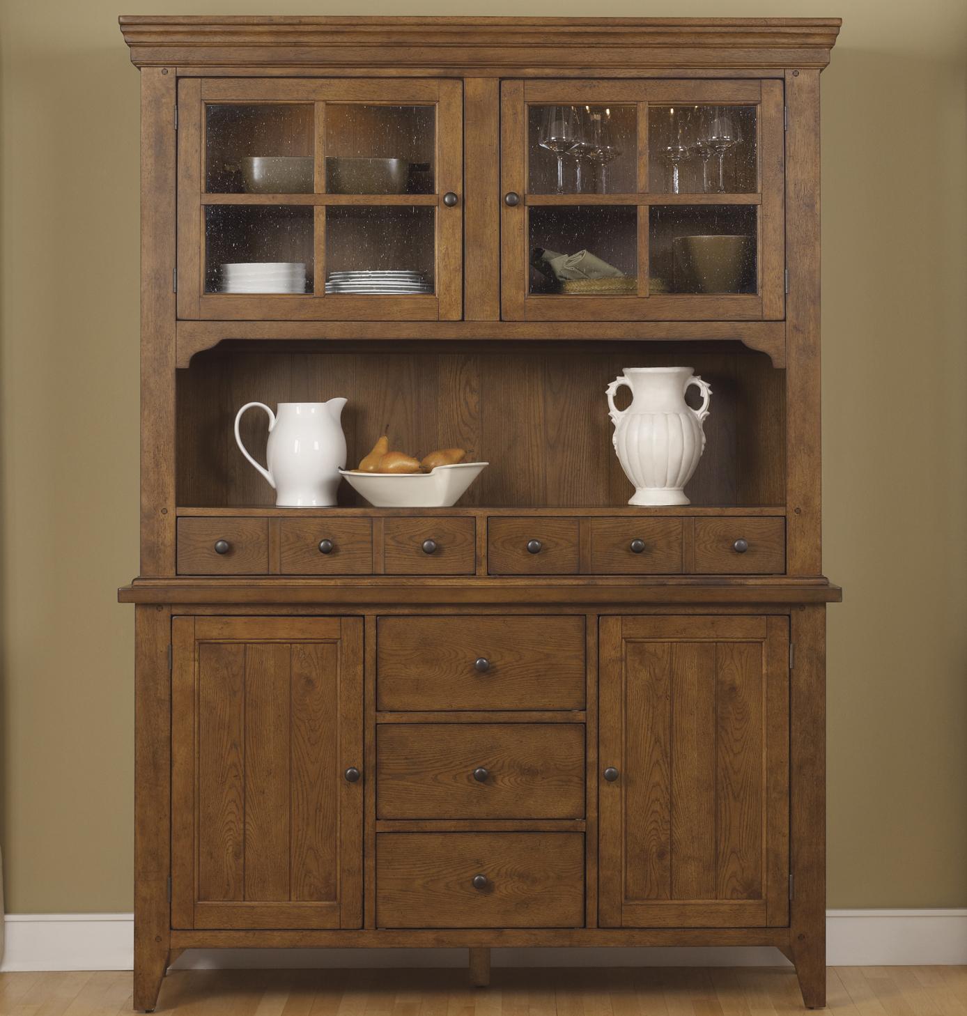 Liberty Furniture Hearthstone 382DRHB Mission Style Buffet with China